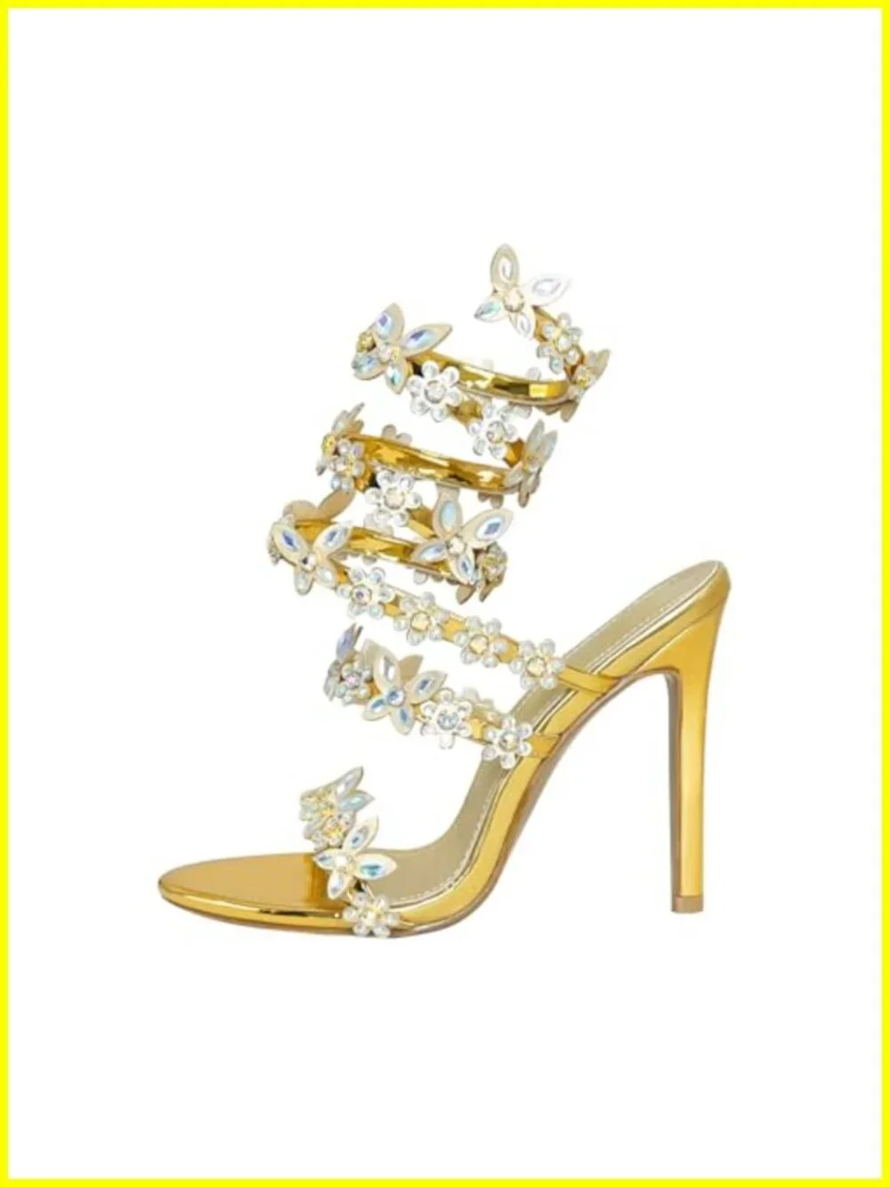 Gladiator Rhinestone Strappy Heeled Sandals Party Prom